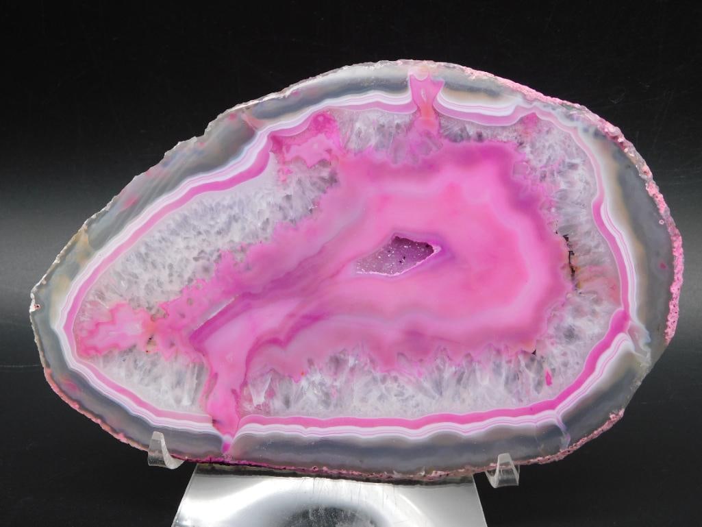 AGATE SLICE ROCK STONE LAPIDARY SPECIMEN (1 of 2)