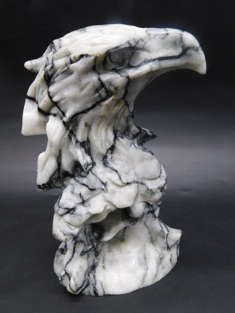 STONE EAGLE HEAD STATUE ROCK STONE LAPIDARY SPECIMEN (1 of 3)
