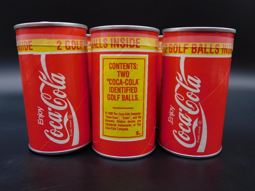 COCA-COLA GOLF BALLS IN CONTAINERS SIX PACK: COCA-COLA GOLF BALLS IN CONTAINERS SIX PACK