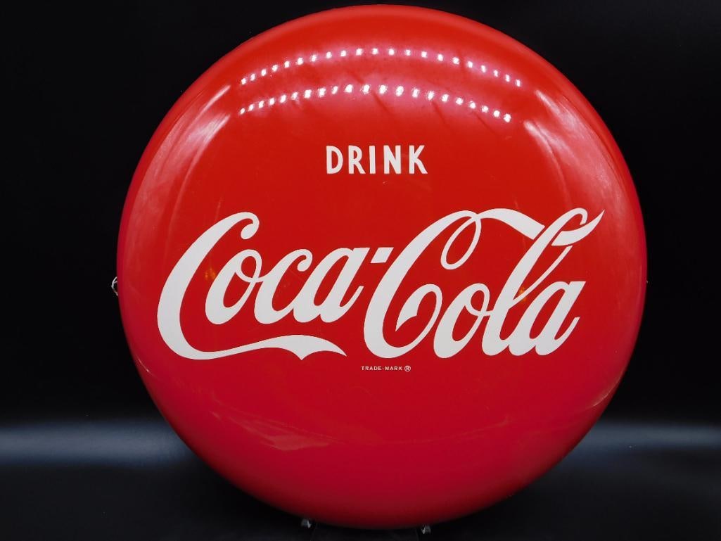 COCA-COLA BUTTON CAP SIGN: COCA-COLA BUTTON CAP SIGN