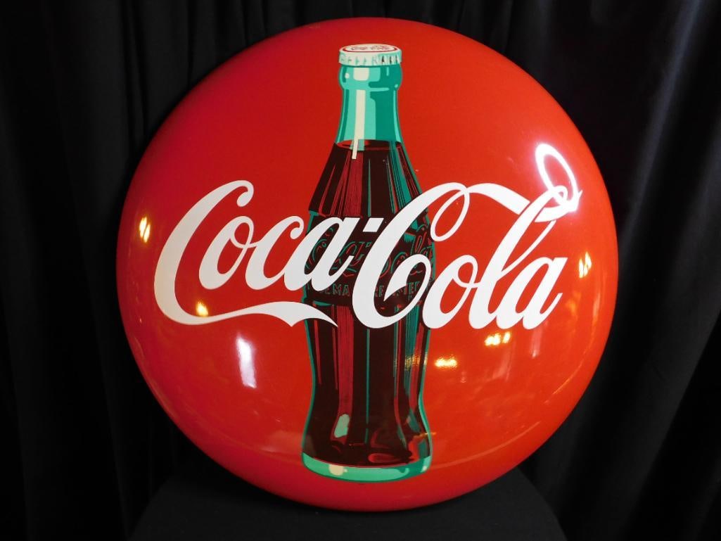 COCA-COLA BUTTON CAP SIGN: COCA-COLA BUTTON CAP SIGN