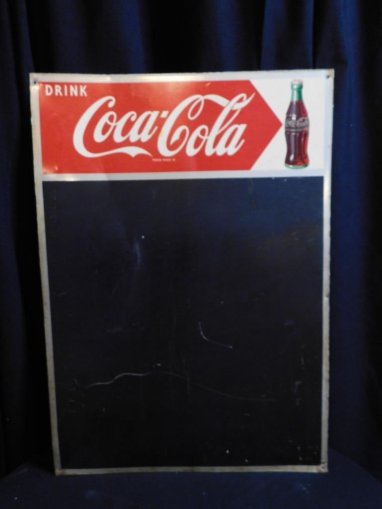 COCA-COLA VINTAGE METAL BLACKBOARD: COCA-COLA VINTAGE METAL BLACKBOARD