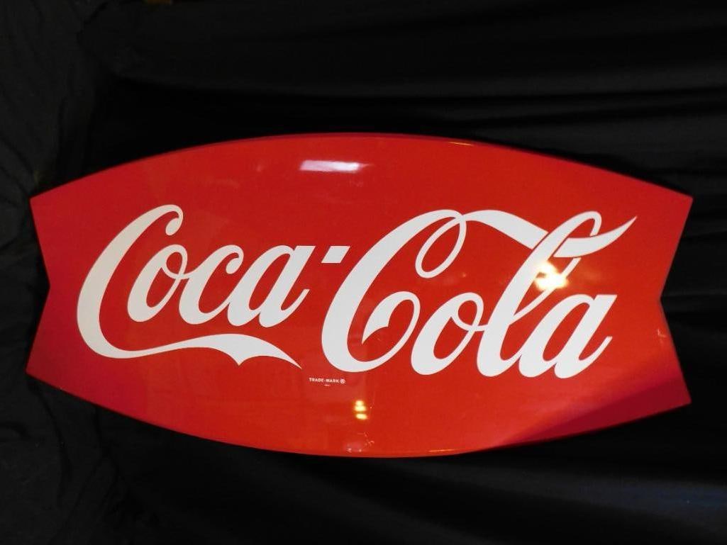HUGE COCA-COLA FISHTAIL SIGN: HUGE COCA-COLA FISHTAIL SIGN
