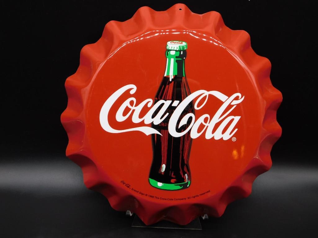 COCA-COLA BOTTLE CAP SIGN: COCA-COLA BOTTLE CAP SIGN