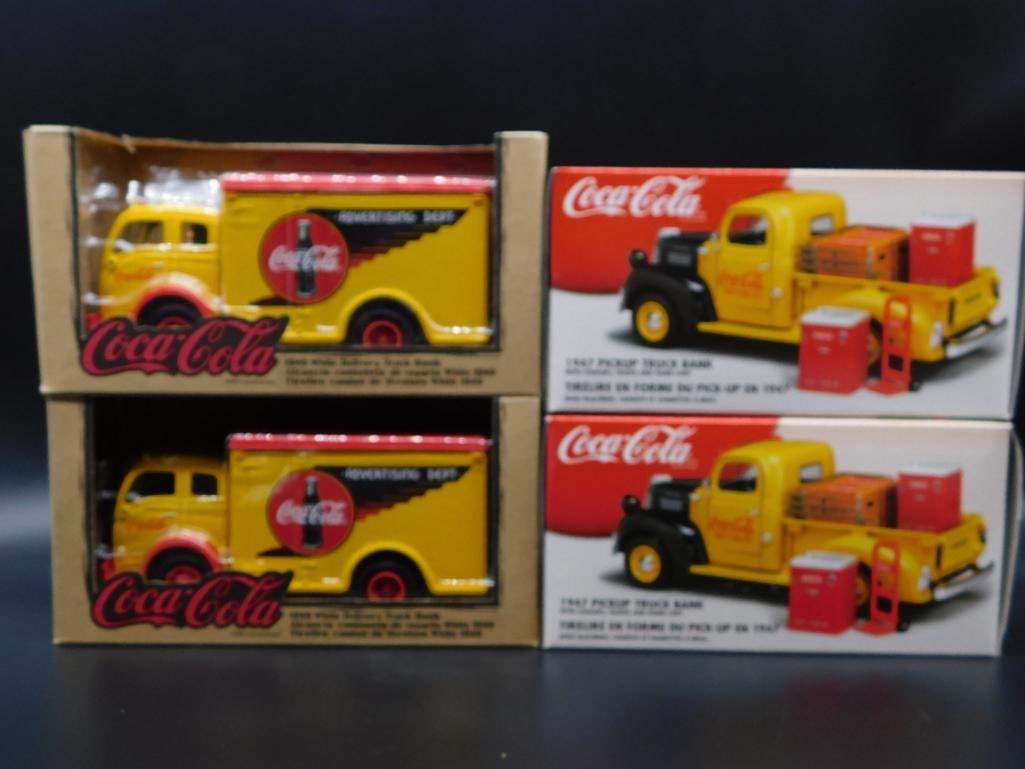 COCA-COLA DIE CAST COLLECTIBLE CARS LOT OF 4: COCA-COLA DIE CAST COLLECTIBLE CARS LOT OF 5