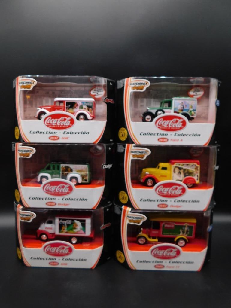 COCA-COLA MATCHBOX DIE CAST COLLECTIBLES LOT OF 6: COCA-COLA MATCHBOX DIE CAST COLLECTIBLES LOT OF 7