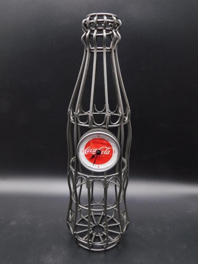 COCA-COLA WIRE FORM COKE BOTTLE CLOCK (1 of 4)