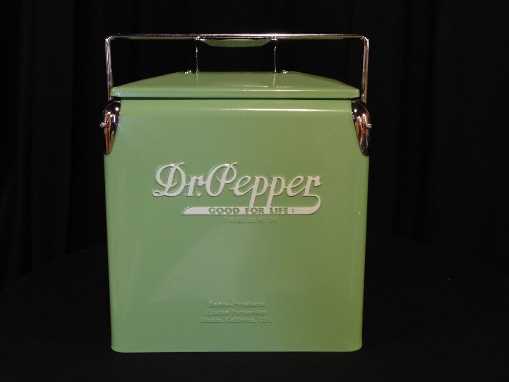 VINTAGE DR PEPPER SODA COOLER MINT GREEN (1 of 6)