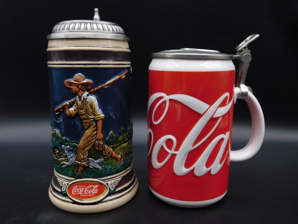 COCA-COLA COLLECTIBLE STEINS: COCA-COLA COLLECTIBLE STEINS