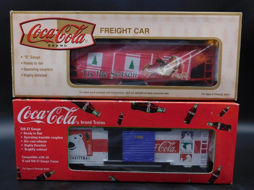 COCA-COLA FREIGHT CAR AND O27 GAUGE TRAIN: COCA-COLA FREIGHT CAR AND O28 GAUGE TRAIN