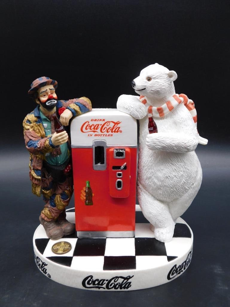 COCA-COLA EMMETT KELLY FIGURINE COOL OFF WITH COKE: COCA-COLA EMMETT KELLY FIGURINE COOL OFF WITH COKE