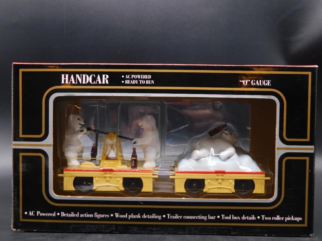 COCA-COLA POLAR BEAR HANDCAR O GAUGE (1 of 3)