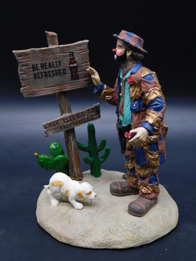 COCA-COLA EMMETT KELLY FIGURINE 496 MILES TO ANYWHERE: COCA-COLA EMMETT KELLY FIGURINE 497 MILES TO ANYWHERE