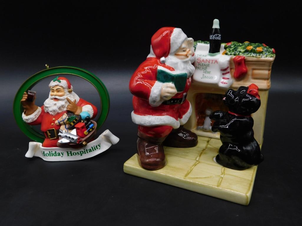 COCA-COLA SALT AND PEPPER SHAKERS AND ORNAMENT (1 of 4)