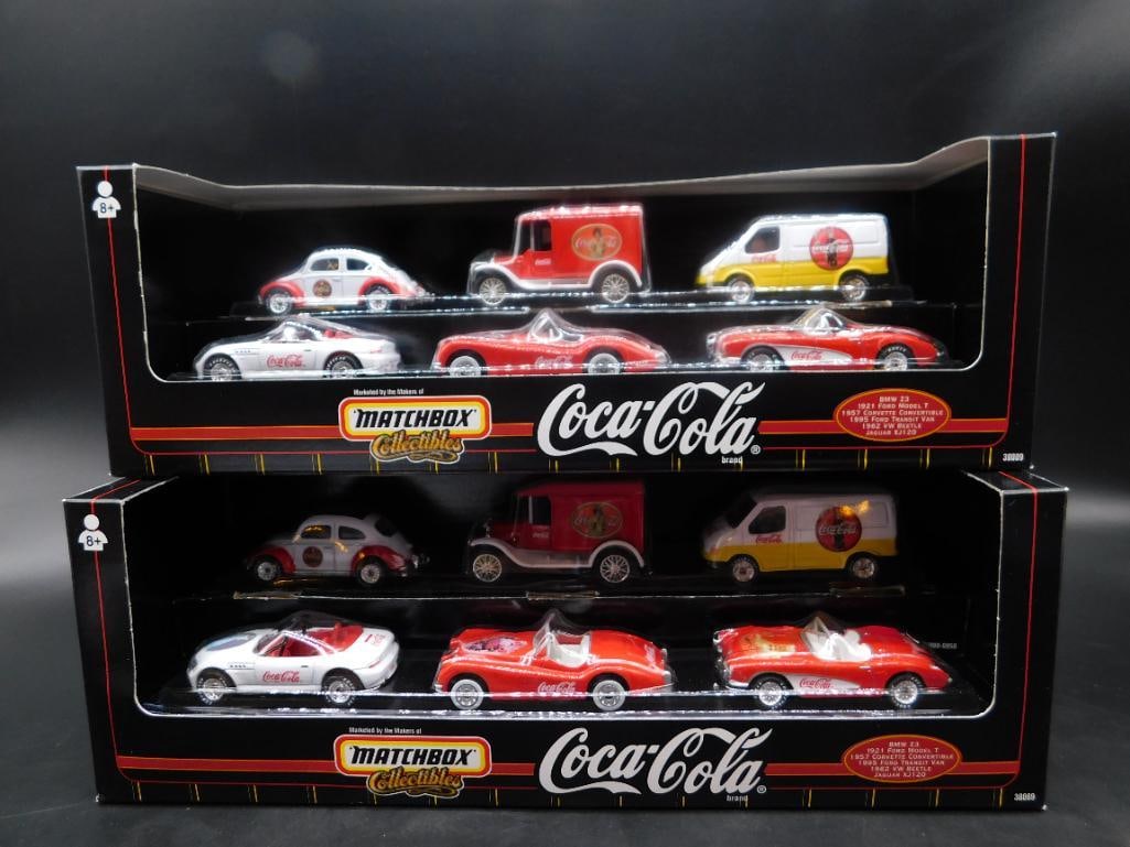 COCA-COLA MATCHBOX DIE CAST COLLECTIBLE CARS LOT OF 12: COCA-COLA MATCHBOX DIE CAST COLLECTIBLE CARS LOT OF 13