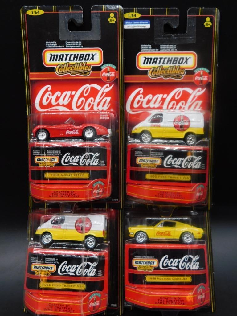 COCA-COLA MATCHBOX DIE CAST COLLECTIBLES LOT OF 4: COCA-COLA MATCHBOX DIE CAST COLLECTIBLES LOT OF 5