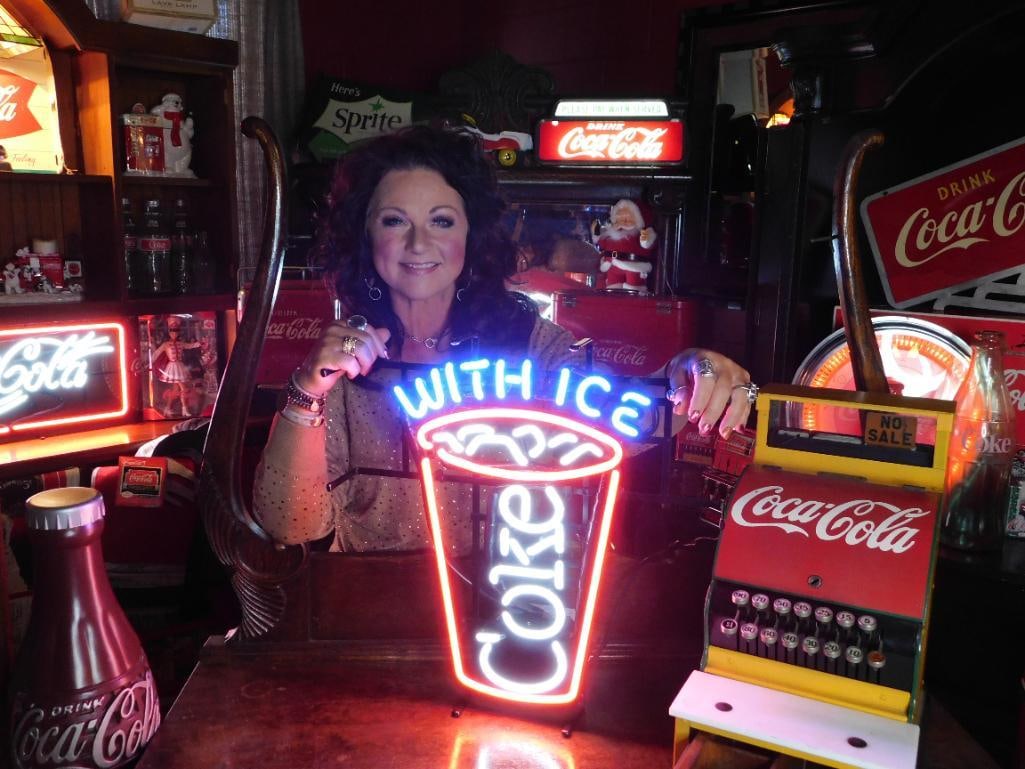 COKE WITH ICE NEON SIGN: COKE WITH ICE NEON SIGN