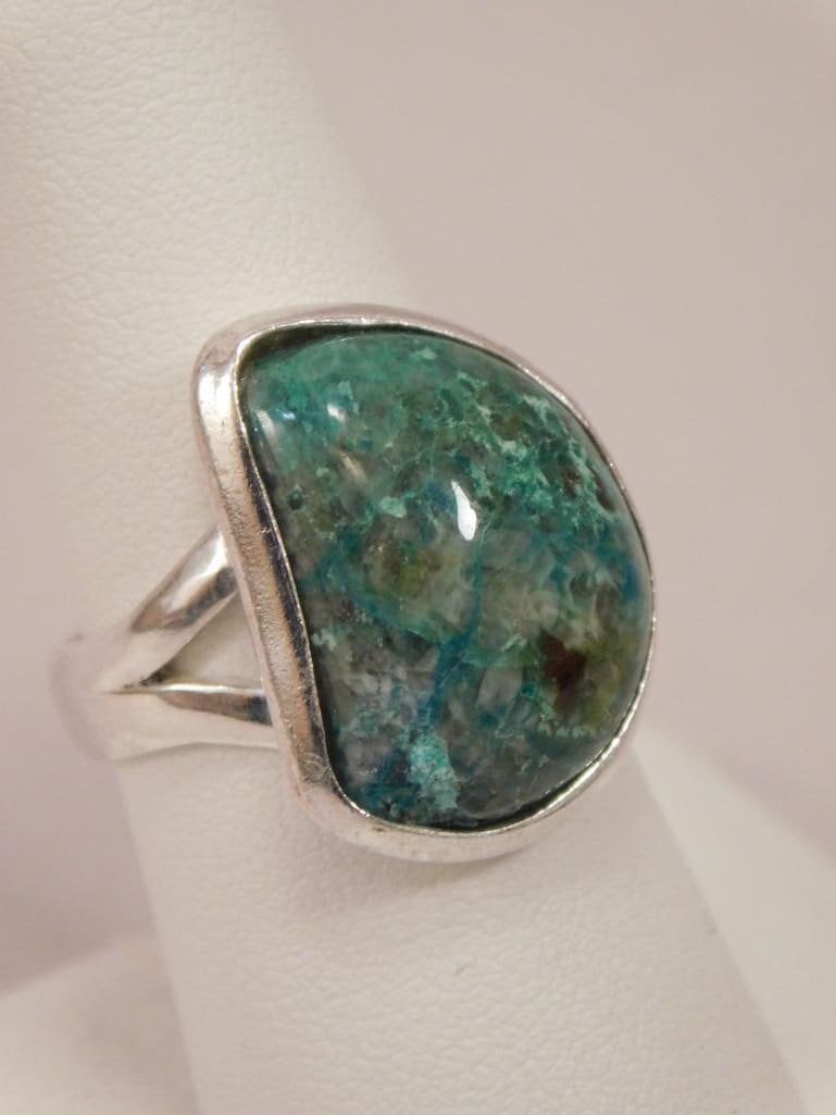 CHRYSOCOLLA RING SIZE 7 ROCK STONE LAPIDARY SPECIMEN (1 of 3)