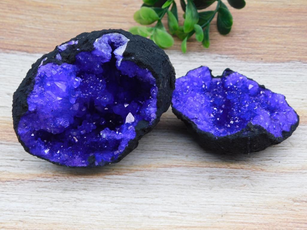 BLUE GEODE ROCK STONE LAPIDARY SPECIMEN (1 of 2)