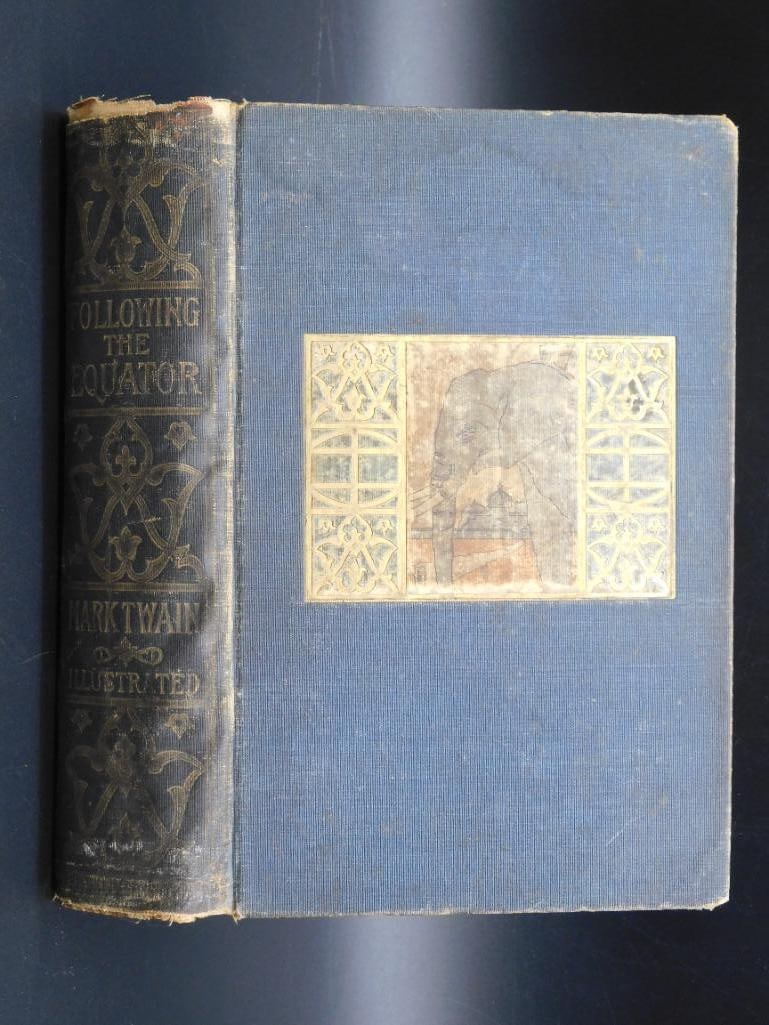 1897 FOLLOWING THE EQUATOR BOOK BY MARK TWAIN VINTAGE ANTIQUE (1 of 11)