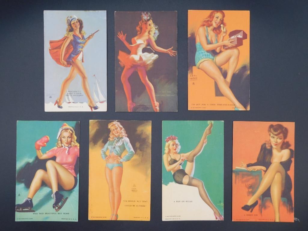 PIN-UP GIRL MUTOSCOPE CARDS VINTAGE ANTIQUE (1 of 5)