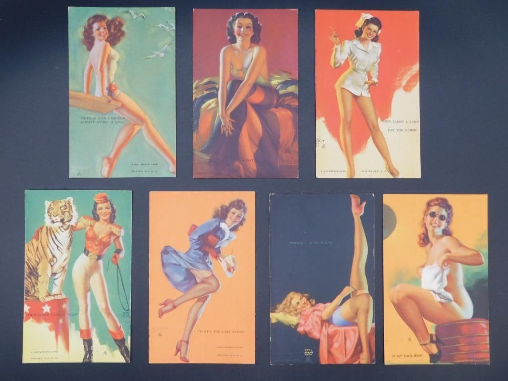 PIN-UP GIRL MUTOSCOPE CARDS VINTAGE ANTIQUE (1 of 4)