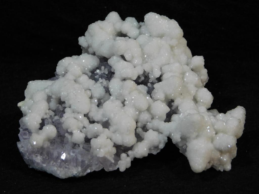 CALCITE ON AMETHYST ROCK STONE LAPIDARY SPECIMEN (1 of 3)