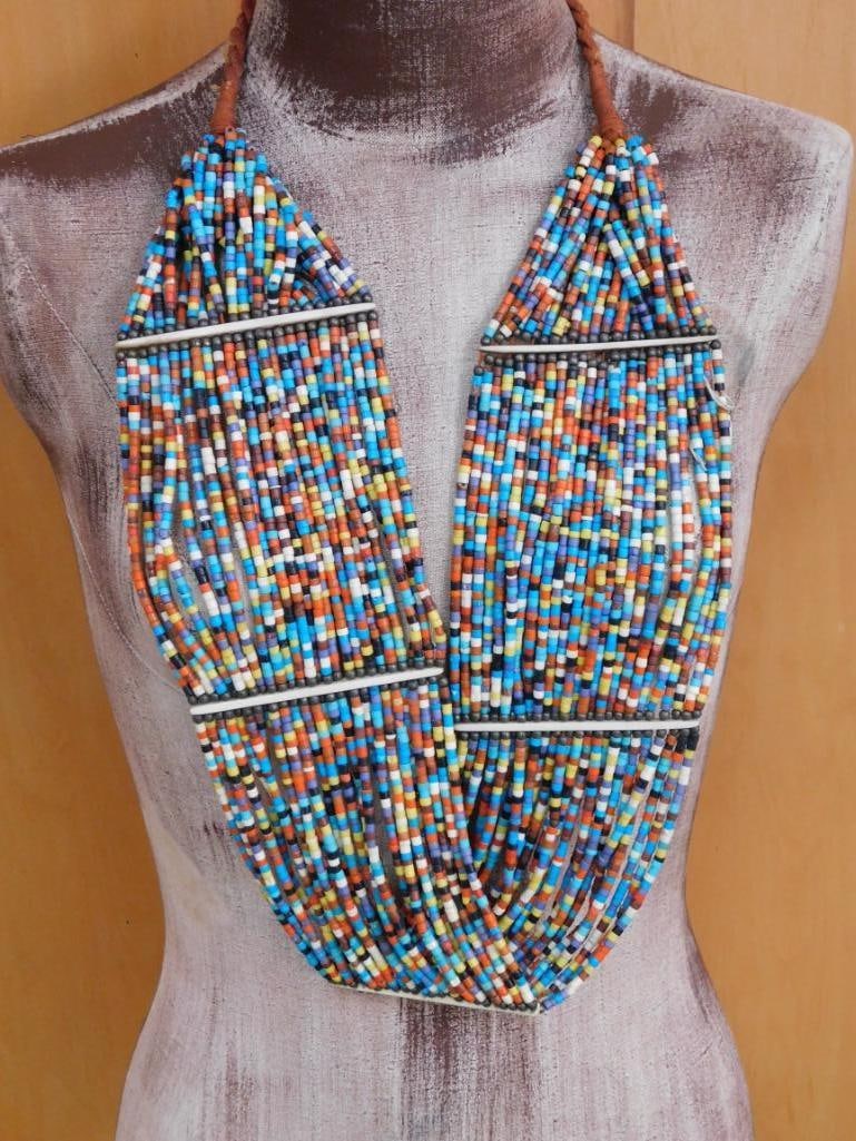 ORNATE CEREMONIAL AFRICAN TRADE BEADS ROCK STONE LAPIDARY SPECIMEN (1 of 3)