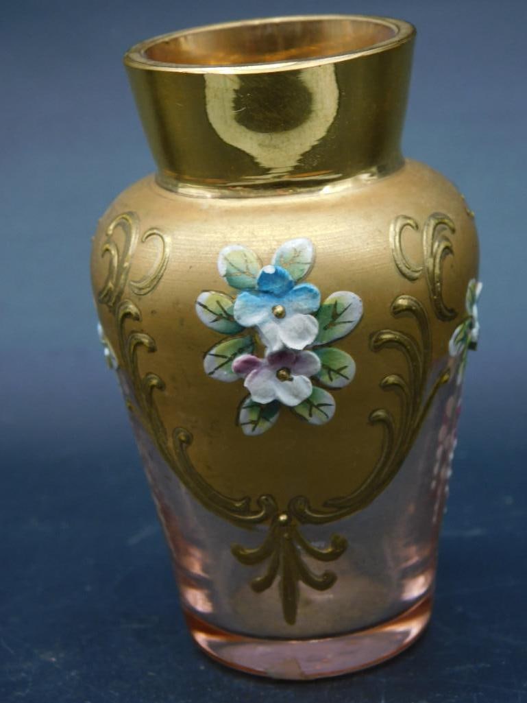 SMALL HANDCRAFTED VASE VINTAGE ANTIQUE (1 of 2)