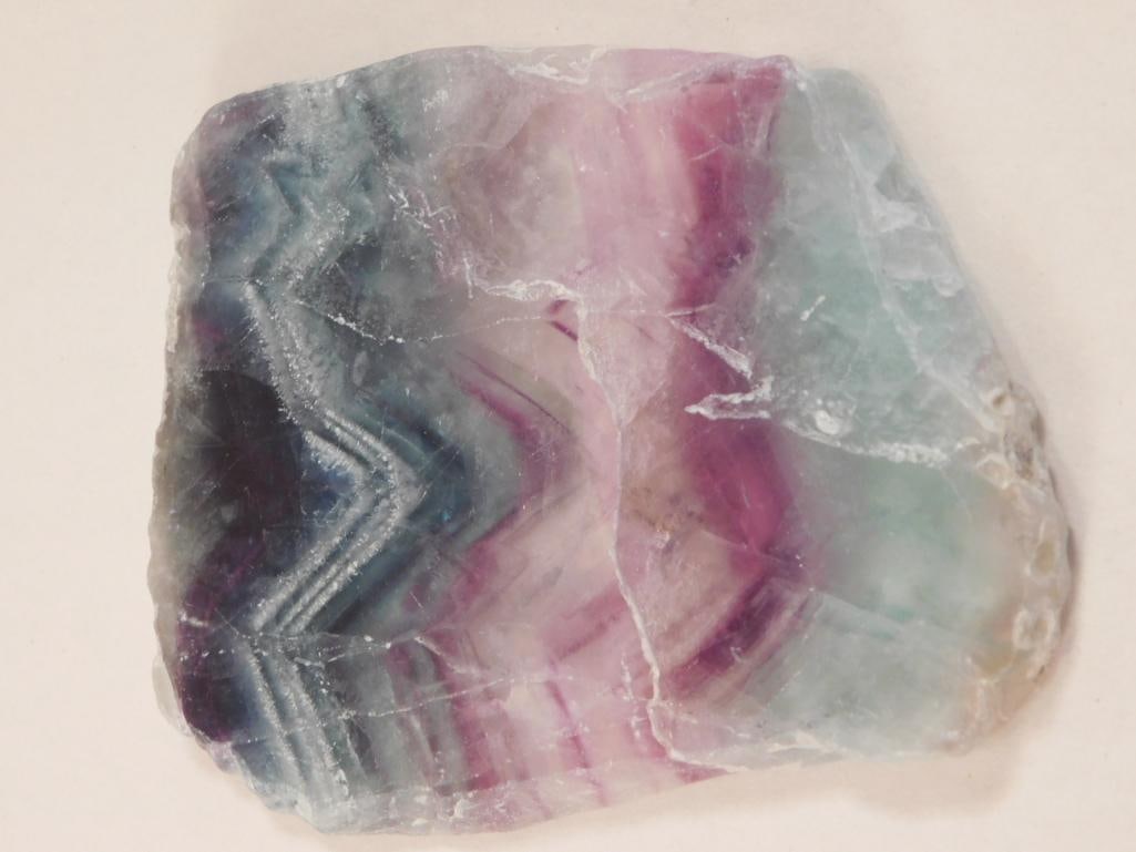 FLUORITE SLAB ROCK STONE LAPIDARY SPECIMEN (1 of 2)