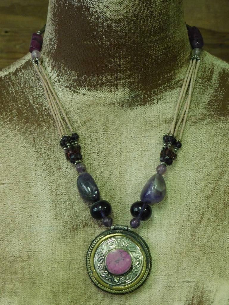 MIXED STONE NECKLACE ROCK STONE LAPIDARY SPECIMEN (1 of 4)