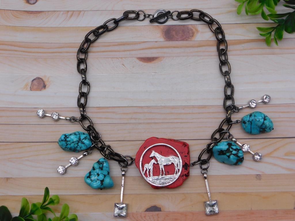 HATMANS ORIGINAL MIXED STONE NECKLACE ROCK STONE LAPIDARY SPECIMEN (1 of 3)