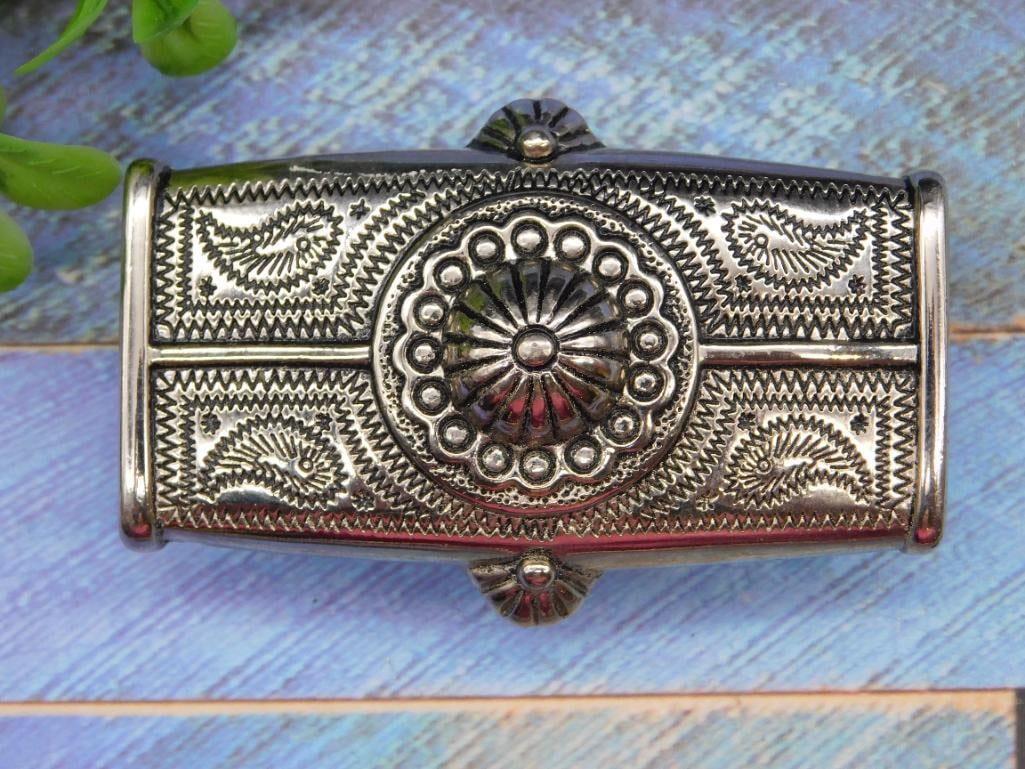 NATIVE AMERICAN CONCHO STYLE LADIES BELT BUCKLE VINTAGE ANTIQUE: NATIVE AMERICAN CONCHO STYLE LADIES BELT BUCKLE VINTAGE ANTIQUE
