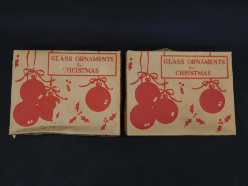 ANTIQUE GLASS CHRISTMAS ORNAMENTS IN ORIGINAL BOXES VINTAGE ANTIQUE (1 of 2)