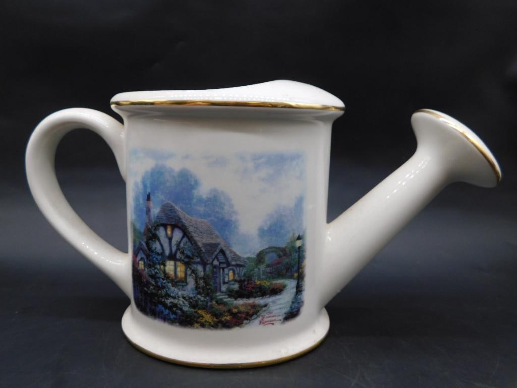 THOMAS KINKADE CHANDLERS COTTAGE WATER PITCHER VINTAGE ANTIQUE: THOMAS KINKADE CHANDLERS COTTAGE WATER PITCHER VINTAGE ANTIQUE