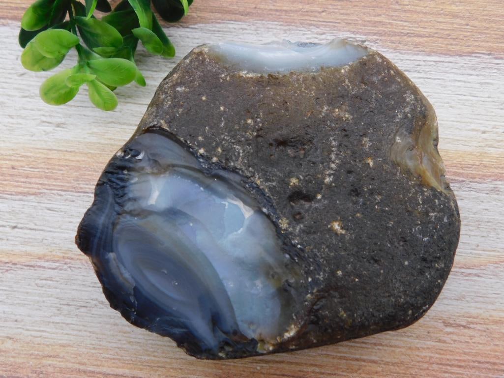 BLACK SKIN AGATE ROCK STONE LAPIDARY SPECIMEN: BLACK SKIN AGATE ROCK STONE LAPIDARY SPECIMEN