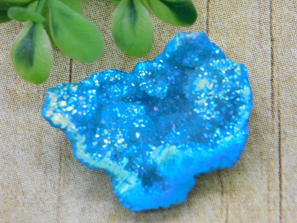 BLUE ALIEN EGG GEODE ROCK STONE LAPIDARY SPECIMEN (1 of 3)