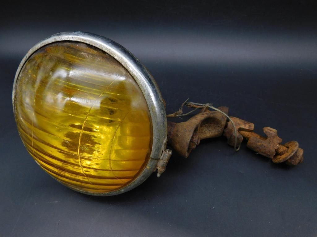 8 IN KILBORN SAUER GIANT AUXILIARY LAMP VINTAGE CATS EYE FOG LIGHT VINTAGE AUTOMOBILIA ANTIQUE (1 of 3)