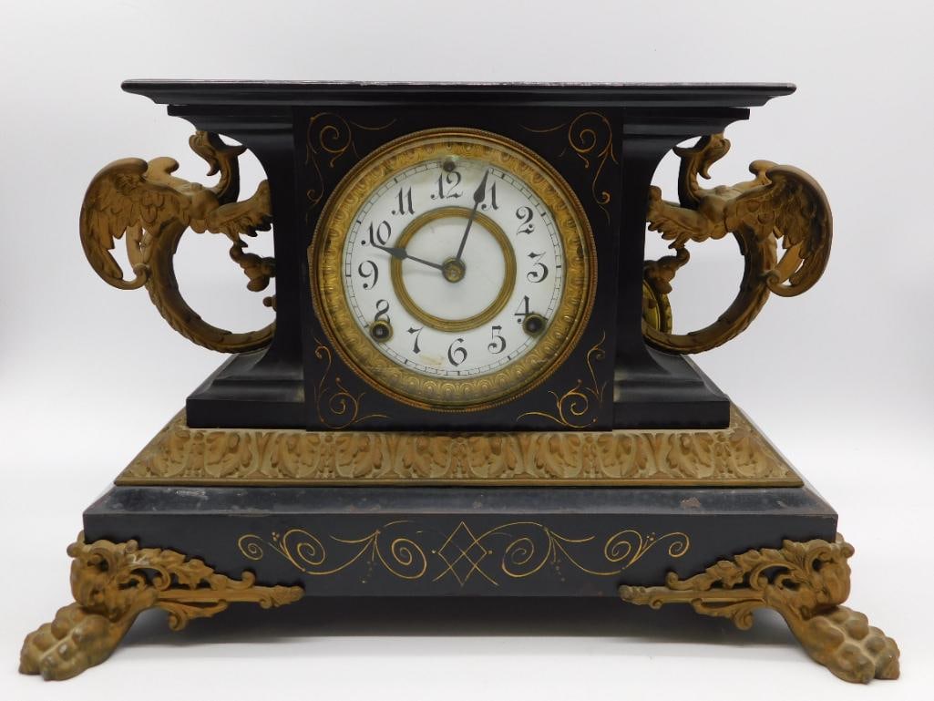 ANSONIA MANTLE CLOCK VINTAGE ANTIQUE (1 of 11)