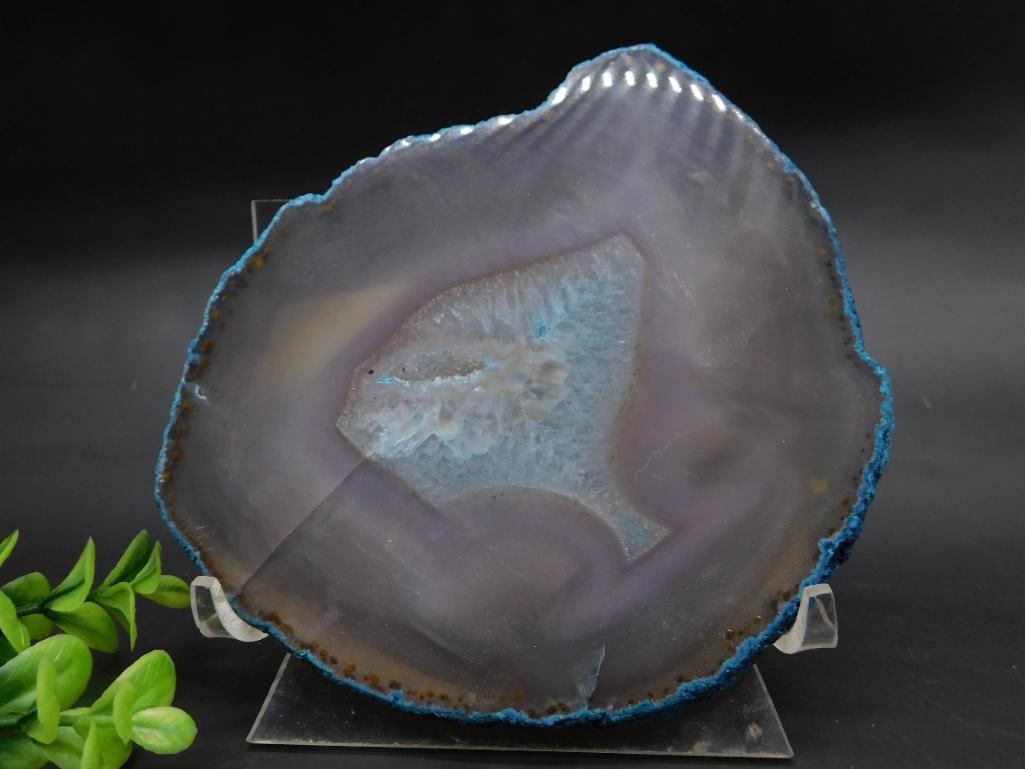 AGATE SLICE ROCK STONE LAPIDARY SPECIMEN (1 of 2)