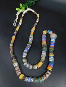 AFRICAN TRADE BEADS ROCK STONE LAPIDARY SPECIMEN