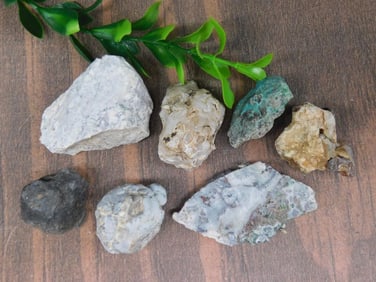 MIXED ROUGH LOT ROCK STONE LAPIDARY SPECIMEN