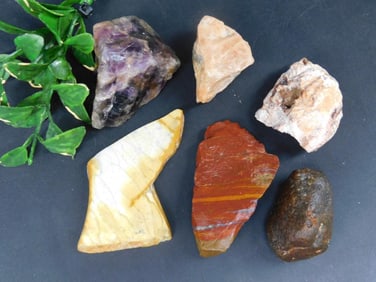 MIXED ROUGH LOT ROCK STONE LAPIDARY SPECIMEN