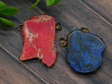 IMPRESSION JASPER PENDANTS ROCK STONE LAPIDARY SPECIMEN