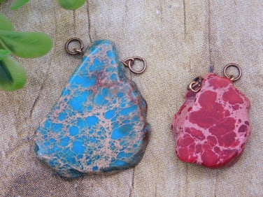 IMPRESSION JASPER PENDANTS ROCK STONE LAPIDARY SPECIMEN
