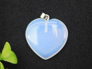 OPALITE HEART PENDANT ROCK STONE LAPIDARY SPECIMEN