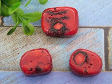 RED CORAL ROCK STONE LAPIDARY SPECIMEN