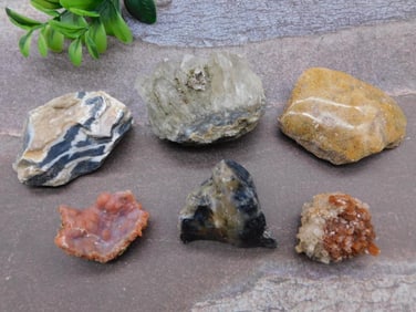 MIXED ROUGH LOT ROCK STONE LAPIDARY SPECIMEN