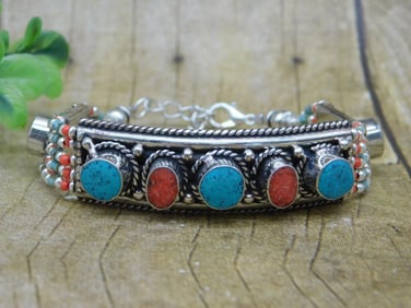 MIXED STONE BRACELET ROCK STONE LAPIDARY SPECIMEN