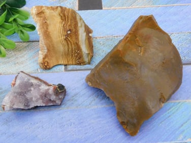 MIXED ROUGH LOT ROCK STONE LAPIDARY SPECIMEN